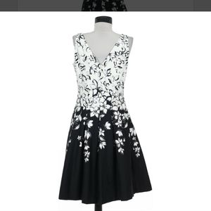 Lauren Ralph Lauren Black White Dress Sz 18W